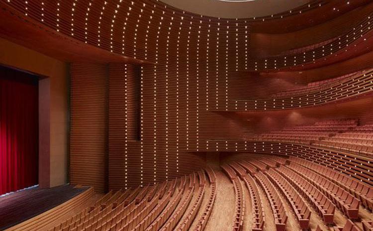 河南洛陽劇院槽木吸音板聲學工程